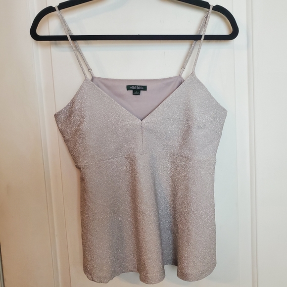 wild fable Tops - Wild Fable Peplum Silver glitter top